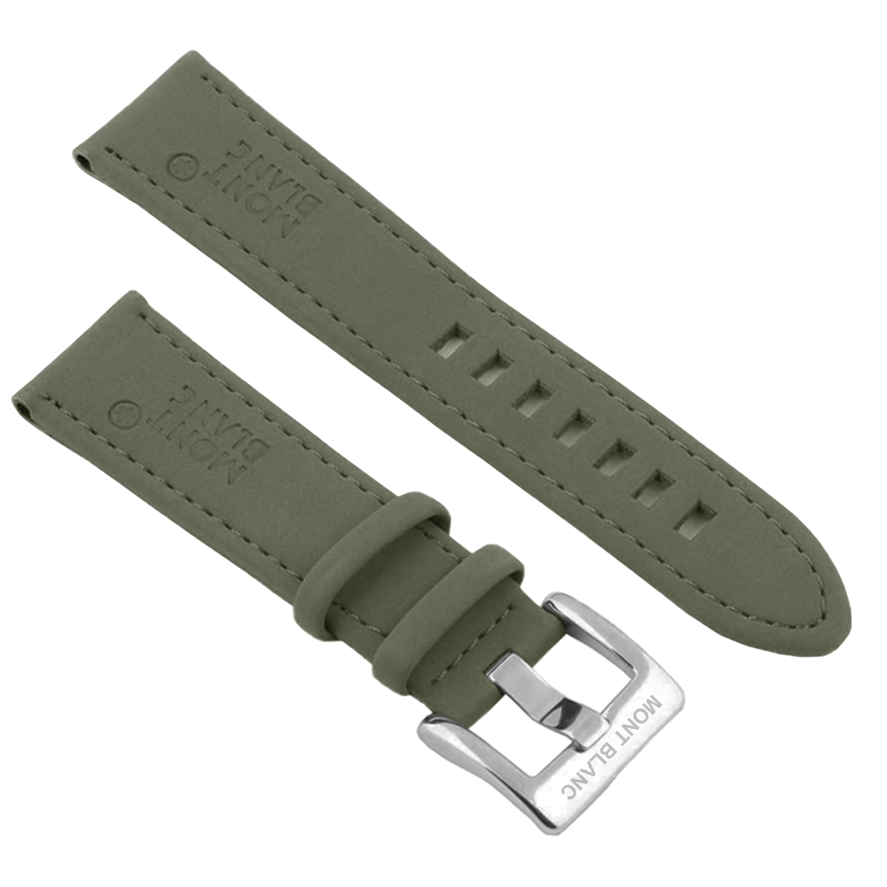 DBLACK [MBDS1] 22MM LEATHER WATCH STRAP // FOR "MONT BLANC" WATCH