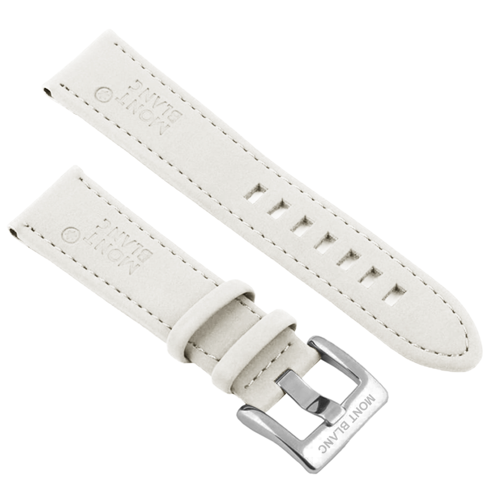 DBLACK [MBDS1] 22MM LEATHER WATCH STRAP // FOR "MONT BLANC" WATCH