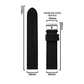 DBLACK [MESEE] BOAT-TIP DESIGN, SILICONE WATCH STRAP