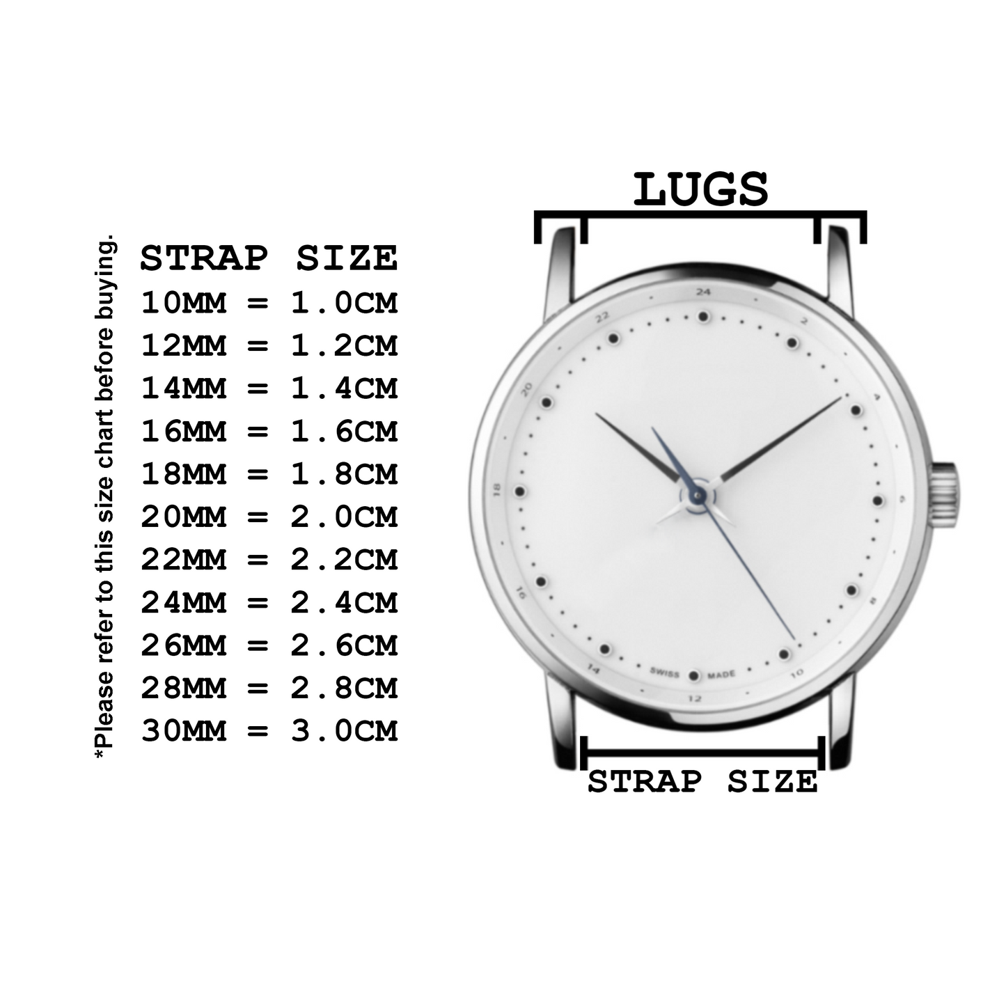 DBLACK [FSLDS-05] 22MM NYLON STITCH w/ QUICK RELEASE - LEATHER WATCH STRAP // PERFECT FOR "FOSSIL" WATCHES
