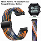 DBLACK [SKYPIEA] 18MM NYLON WOVEN BRAIDED WATCH STRAP // FOR "CASIO" AE-1200WH, W-216H & OTHER MODELS