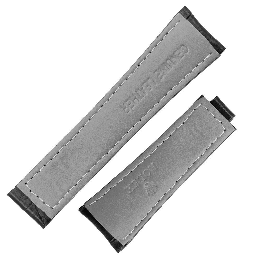 DBLACK [RLXDS1] 20MM CROCO DESIGN, LEATHER BAND // FOR "ROLEX" WATCHES