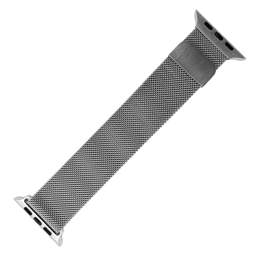 DBLACK [AWDS1] MODEL :: STAINLESS STEEL, MESH CHAIN DESIGN - PREMIUM CHAIN BAND // COMPATIBLE FOR"APPLE" SMART WATCHES