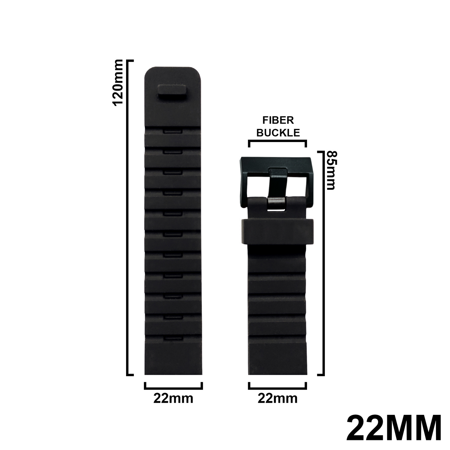 DBLACK [SADIDA] SIMPLE LINE DESIGN, SILICONE STRAP