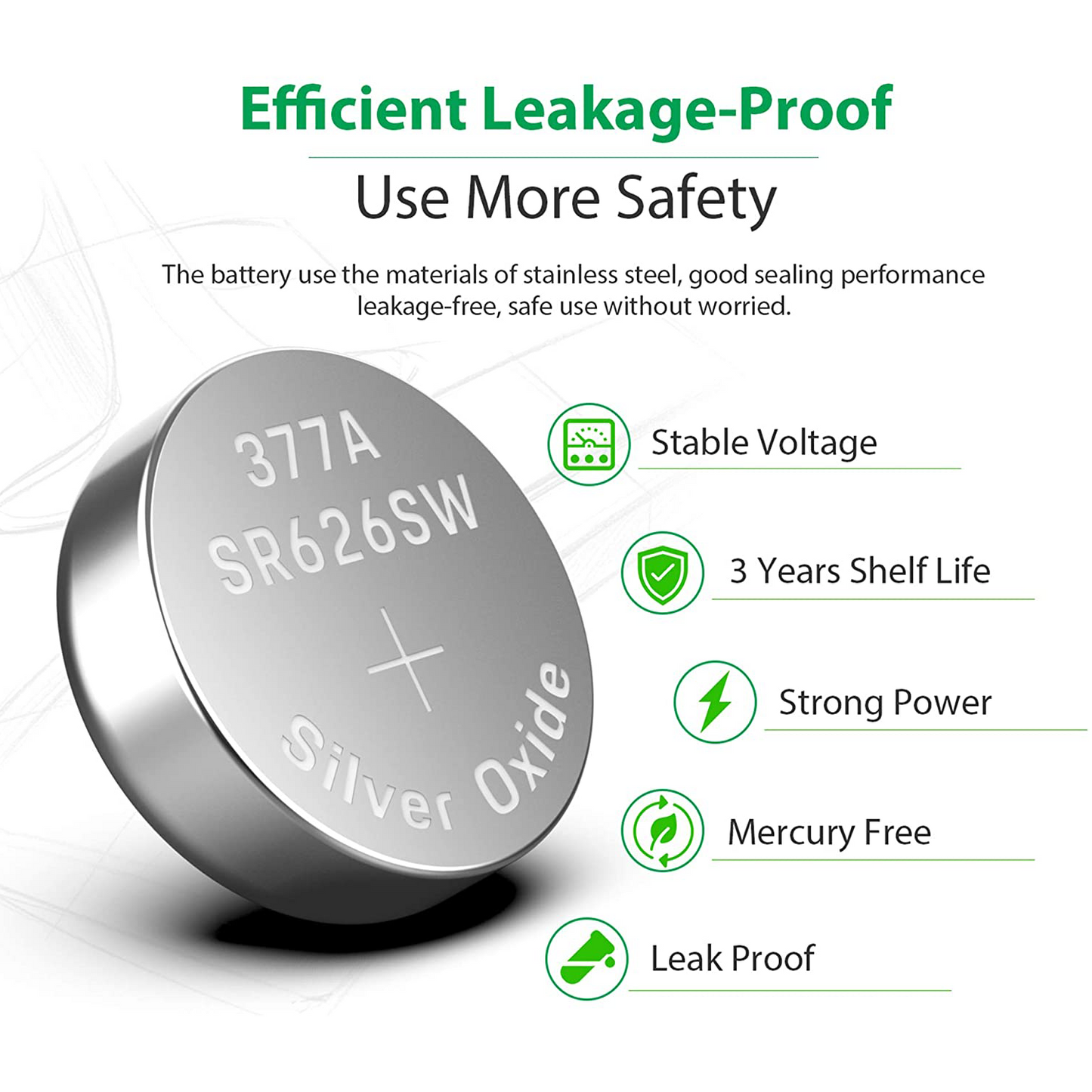 SR626SW 1.5V Button Cell Battery (Pack of 2)