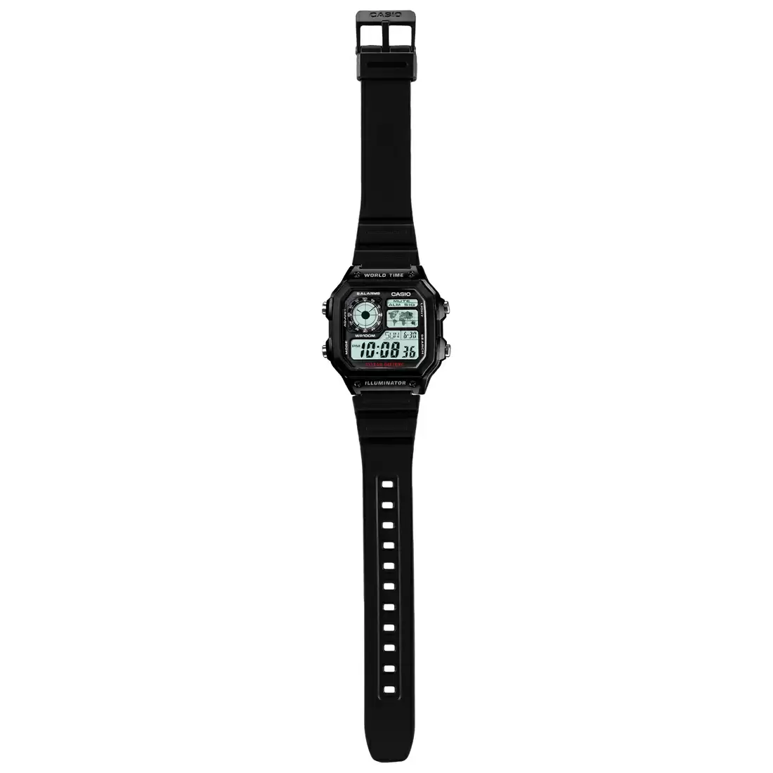 CASIO YOUTH BLACK DIGITAL UNISEX WATCH (BLACK)