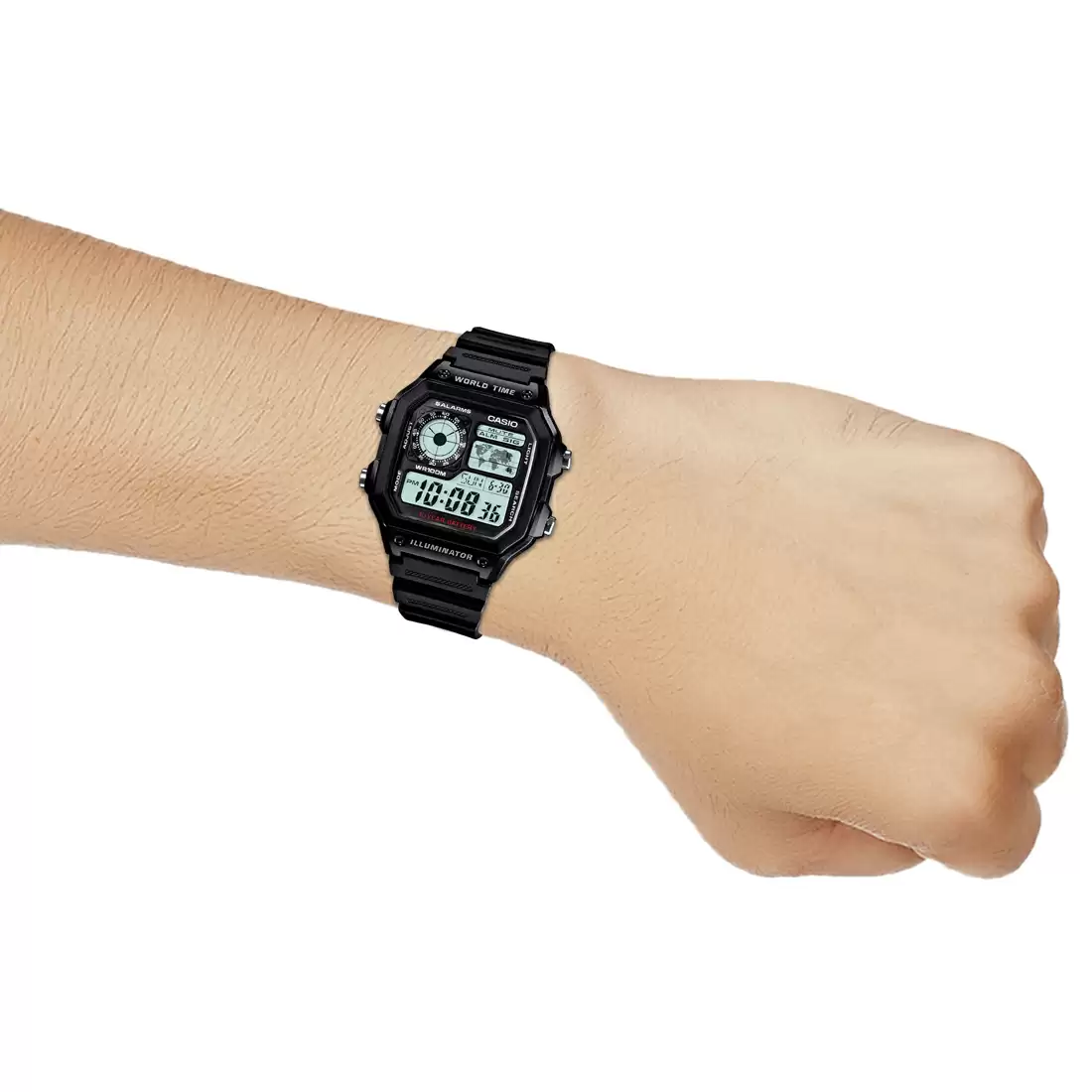 CASIO YOUTH BLACK DIGITAL UNISEX WATCH (BLACK)