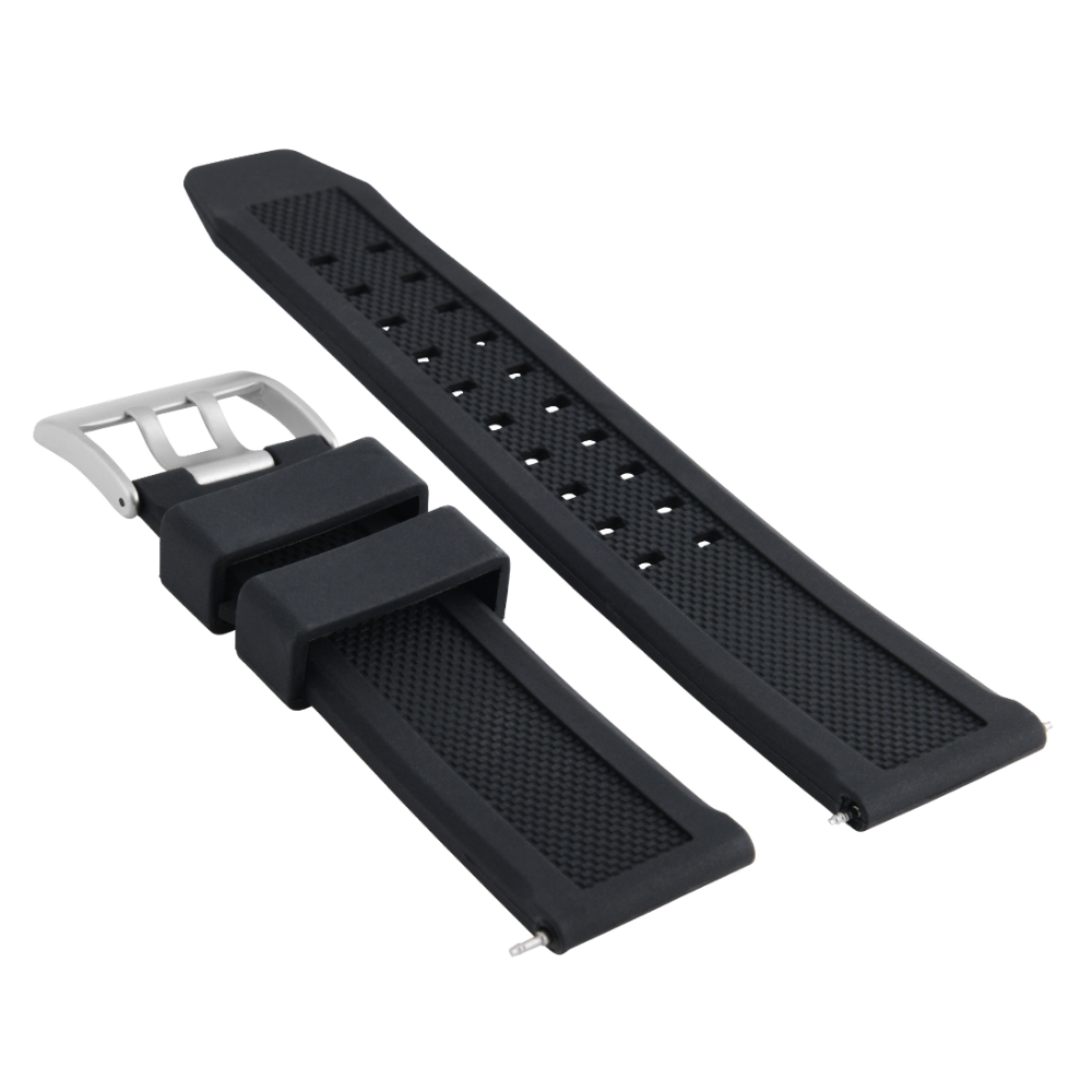 DBLACK [LMXDS1] SILICONE WATCH STRAP (BLACK) // PERFECT FOR "LUMINOX" WATCHES