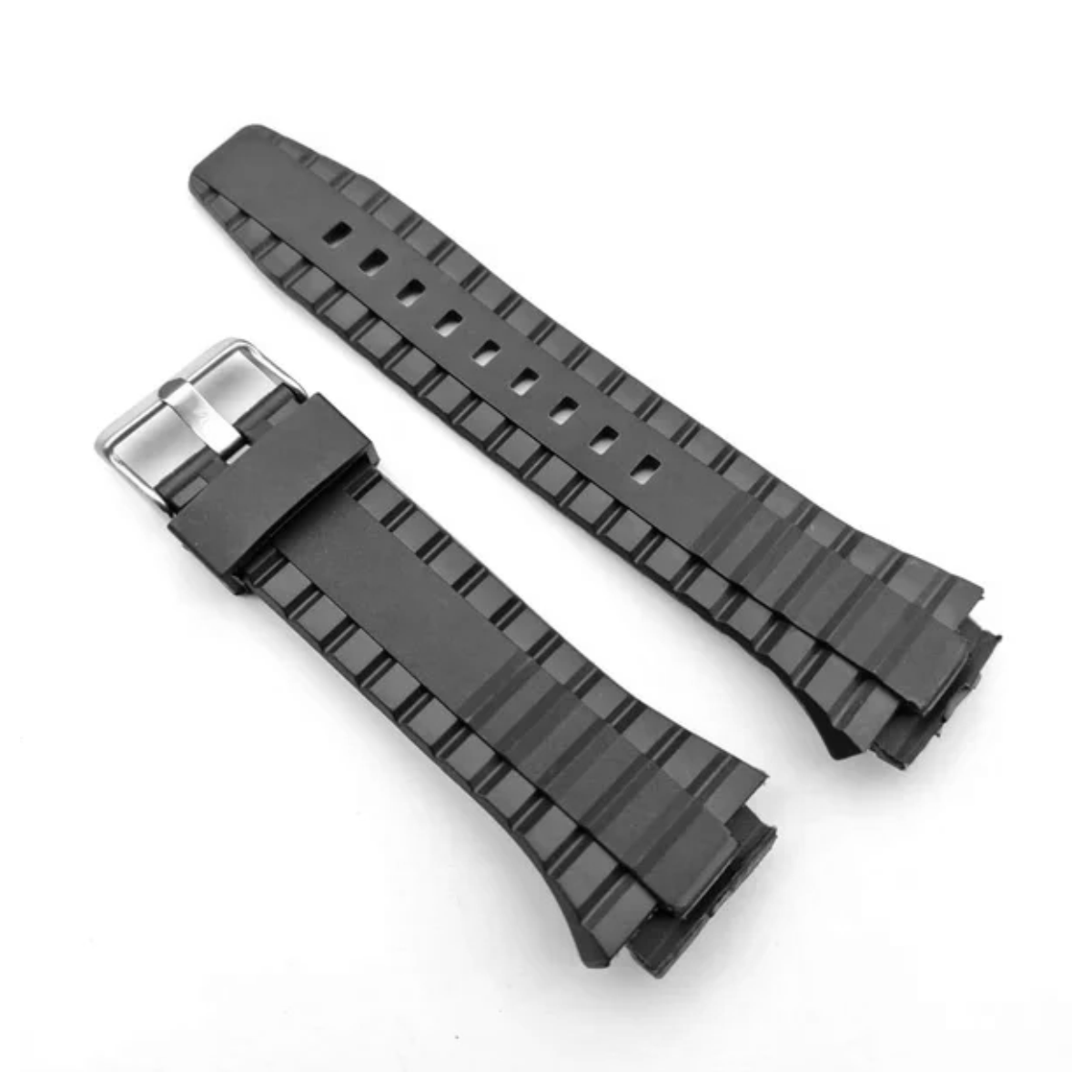 DBLACK [QQDS2] RESIN WATCH STRAP (BLACK) // COMPATIBLE WITH "Q&Q GW79 & M127" MODEL WATCHES