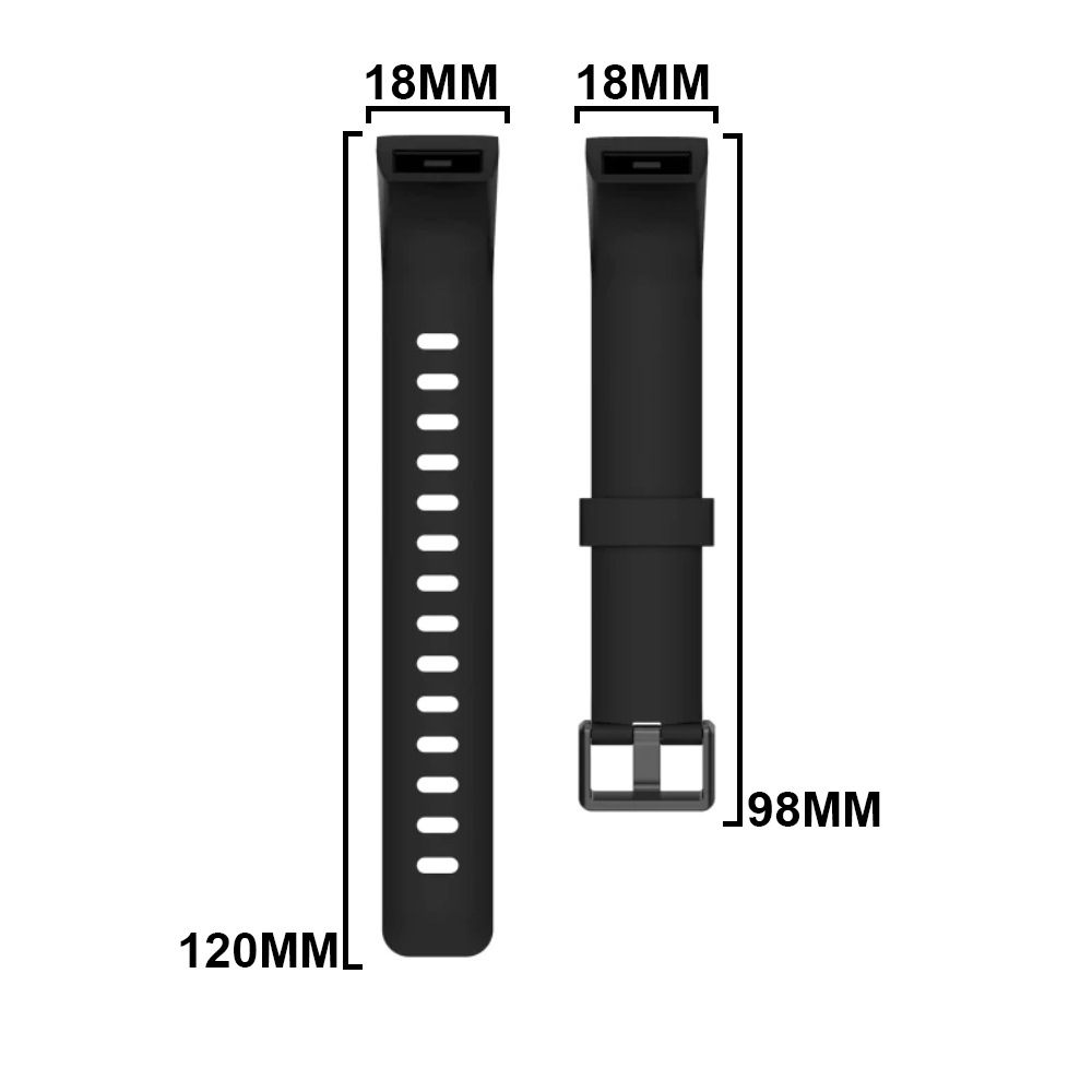 DBLACK [RLDS-01] SILICONE WATCH BAND // COMPATIBLE WITH "realme Smart Band | MODEL NUMBER - RMA183" MODEL ONLY